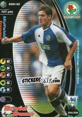 Sticker David Dunn - Football Champions England 2001-2002 n. 34 - Wizards of The Coast