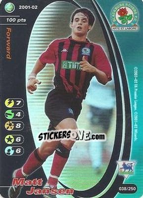 Sticker Matt Jansen - Football Champions England 2001-2002 n. 38 - Wizards of The Coast