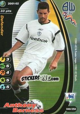 Sticker Anthony Barness - Football Champions England 2001-2002 - Wizards of The Coast