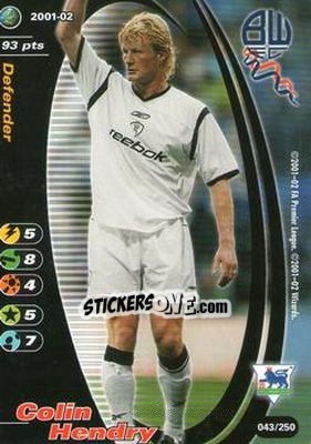 Sticker Colin Hendry - Football Champions England 2001-2002 - Wizards of The Coast