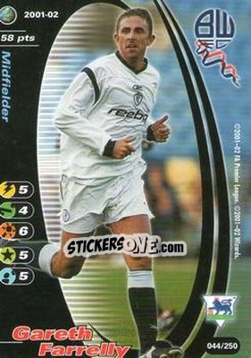 Sticker Gareth Farrelly - Football Champions England 2001-2002 - Wizards of The Coast