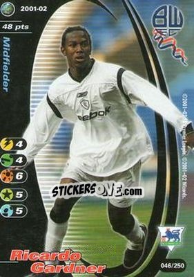 Sticker Ricardo Gardner - Football Champions England 2001-2002 n. 46 - Wizards of The Coast