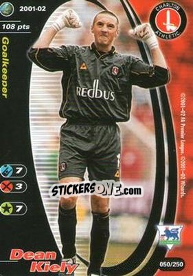 Sticker Dean Kiely - Football Champions England 2001-2002 n. 50 - Wizards of The Coast