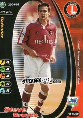 Sticker Steve Brown - Football Champions England 2001-2002 n. 51 - Wizards of The Coast