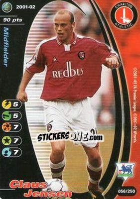 Sticker Claus Jensen - Football Champions England 2001-2002 - Wizards of The Coast