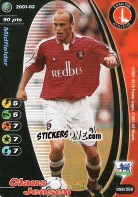 Sticker Claus Jensen - Football Champions England 2001-2002 n. 56 - Wizards of The Coast