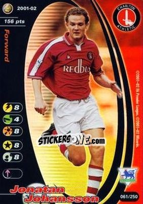 Sticker Jonatan Johansson - Football Champions England 2001-2002 n. 61 - Wizards of The Coast