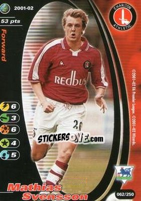 Sticker Mathias Svensson - Football Champions England 2001-2002 n. 62 - Wizards of The Coast