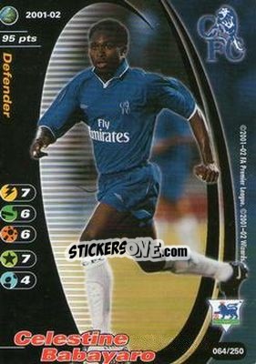Cromo Celestine Babayaro - Football Champions England 2001-2002 n. 64 - Wizards of The Coast