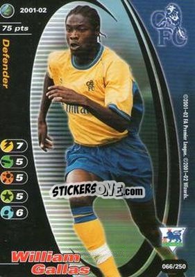 Sticker William Gallas - Football Champions England 2001-2002 n. 66 - Wizards of The Coast