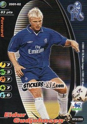 Sticker Eidur Gudjohnsen - Football Champions England 2001-2002 n. 73 - Wizards of The Coast