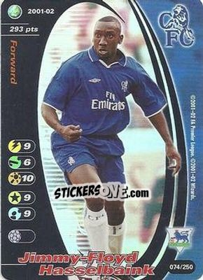 Sticker Jimmy Floyd Hasselbaink - Football Champions England 2001-2002 n. 74 - Wizards of The Coast