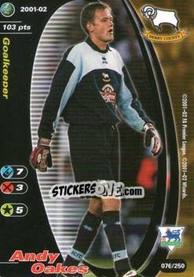 Sticker Andy Oakes - Football Champions England 2001-2002 n. 76 - Wizards of The Coast