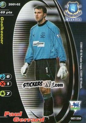 Cromo Paul Gerrard - Football Champions England 2001-2002 n. 87 - Wizards of The Coast