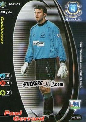 Sticker Paul Gerrard - Football Champions England 2001-2002 - Wizards of The Coast