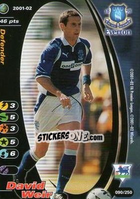 Sticker David Weir - Football Champions England 2001-2002 n. 90 - Wizards of The Coast
