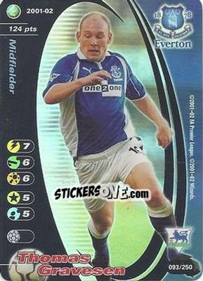 Cromo Thomas Gravesen - Football Champions England 2001-2002 n. 93 - Wizards of The Coast