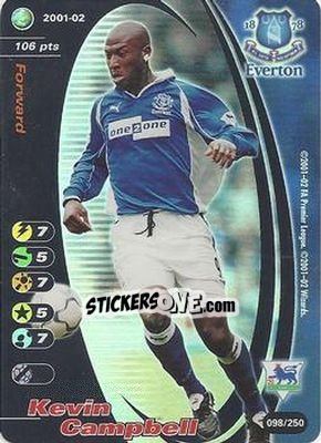 Sticker Kevin Campbell - Football Champions England 2001-2002 n. 98 - Wizards of The Coast
