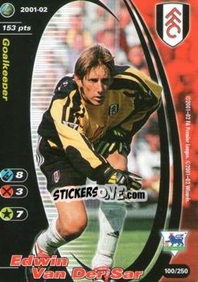 Sticker Edwin van der Sar - Football Champions England 2001-2002 n. 100 - Wizards of The Coast