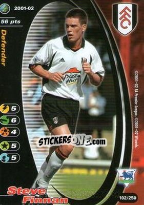 Sticker Steve Finnan - Football Champions England 2001-2002 n. 102 - Wizards of The Coast