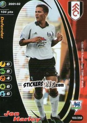 Sticker Jon Harley - Football Champions England 2001-2002 n. 103 - Wizards of The Coast
