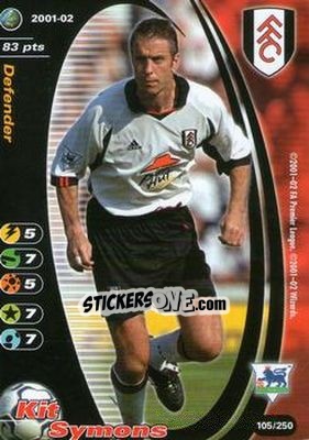 Cromo Kit Symons - Football Champions England 2001-2002 n. 105 - Wizards of The Coast