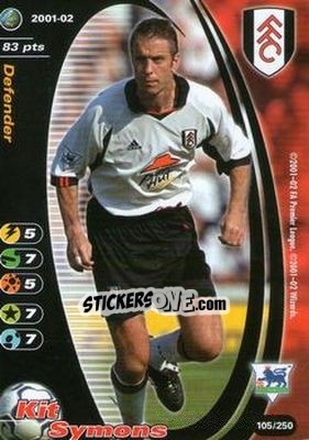 Cromo Kit Symons - Football Champions England 2001-2002 - Wizards of The Coast