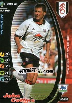 Sticker John Collins - Football Champions England 2001-2002 n. 106 - Wizards of The Coast