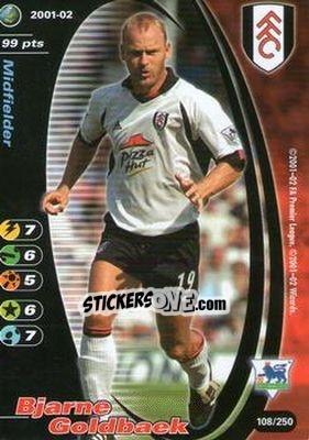 Sticker Bjarne Goldbaek - Football Champions England 2001-2002 - Wizards of The Coast