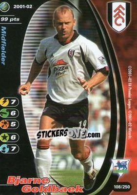 Sticker Bjarne Goldbaek - Football Champions England 2001-2002 n. 108 - Wizards of The Coast
