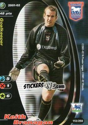 Sticker Keith Branagan - Football Champions England 2001-2002 n. 112 - Wizards of The Coast