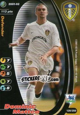 Sticker Dominic Matteo - Football Champions England 2001-2002 - Wizards of The Coast