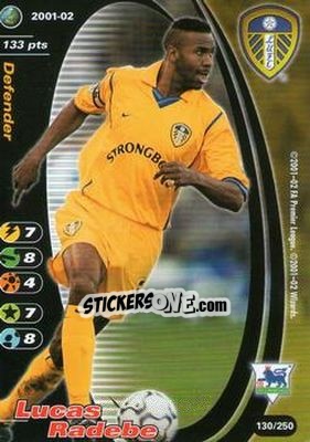 Sticker Lucas Radebe - Football Champions England 2001-2002 n. 130 - Wizards of The Coast