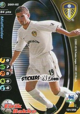 Sticker Eirik Bakke - Football Champions England 2001-2002 n. 131 - Wizards of The Coast