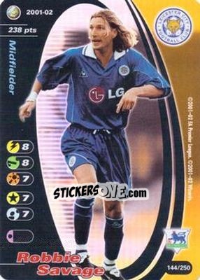 Sticker Robbie Savage - Football Champions England 2001-2002 - Wizards of The Coast