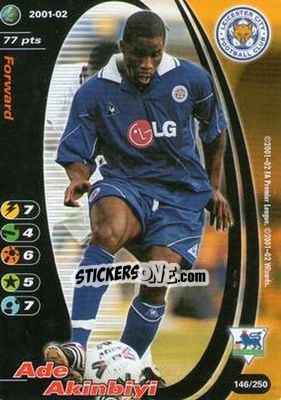 Sticker Ade Akinbiyi - Football Champions England 2001-2002 - Wizards of The Coast