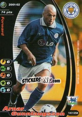 Sticker Arnar Gunnlaugsson - Football Champions England 2001-2002 - Wizards of The Coast