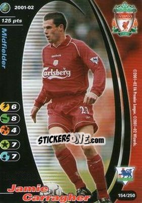 Sticker Jamie Carragher - Football Champions England 2001-2002 n. 154 - Wizards of The Coast