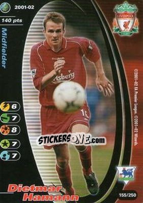 Sticker Dietmar Hamann - Football Champions England 2001-2002 n. 155 - Wizards of The Coast