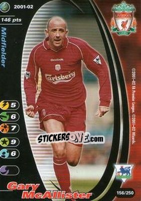 Sticker Gary McAllister - Football Champions England 2001-2002 n. 156 - Wizards of The Coast