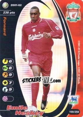 Sticker Emile Heskey - Football Champions England 2001-2002 n. 159 - Wizards of The Coast