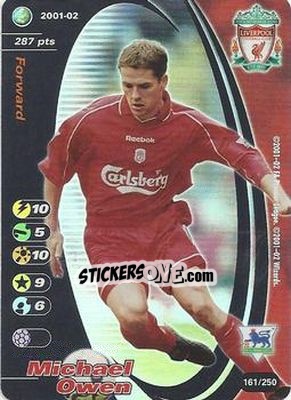 Sticker Michael Owen - Football Champions England 2001-2002 n. 161 - Wizards of The Coast
