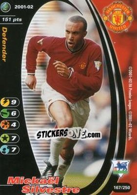 Sticker Mikaël Silvestre - Football Champions England 2001-2002 n. 167 - Wizards of The Coast