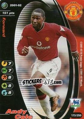 Sticker Andy Cole - Football Champions England 2001-2002 n. 173 - Wizards of The Coast