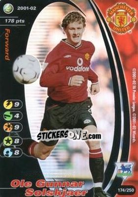 Sticker Ole Gunnar Solskjaer - Football Champions England 2001-2002 n. 174 - Wizards of The Coast