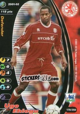 Sticker Ugo Ehiogu - Football Champions England 2001-2002 n. 178 - Wizards of The Coast