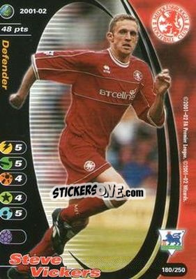 Sticker Steve Vickers - Football Champions England 2001-2002 n. 180 - Wizards of The Coast