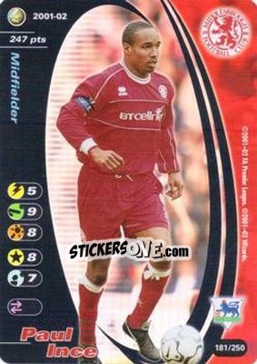 Sticker Paul Ince - Football Champions England 2001-2002 n. 181 - Wizards of The Coast