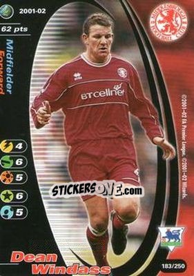 Sticker Dean Windass - Football Champions England 2001-2002 n. 183 - Wizards of The Coast