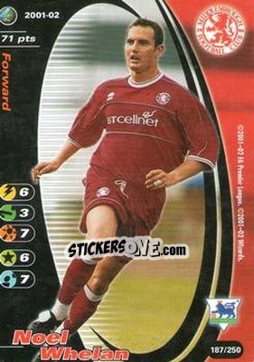 Sticker Noel Whelan - Football Champions England 2001-2002 n. 187 - Wizards of The Coast